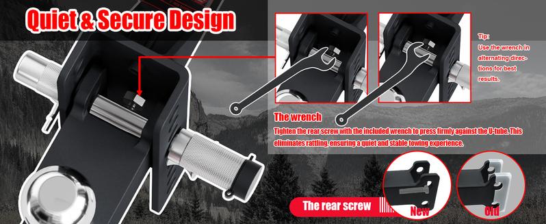 ZYNOX Adjustable Trailer Hitch Ball Mount with Lock&Pin&Rotatable Tow Shackle, Fits 2-in Receiver, 5" Rise/Drop, 2-in, 2-5/16-in Hitch Ball, 10000LBS GTW, Ultra Quiet