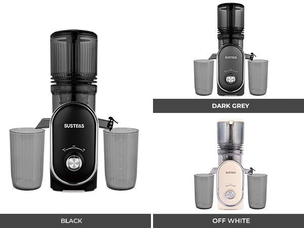 Cold Press Juicer, 5.3 Inch Large Feed Opening, Slow Masticator Chute, For Whole Vegetables and Fruits, High Yield, Easy to Clean Springtok Steel