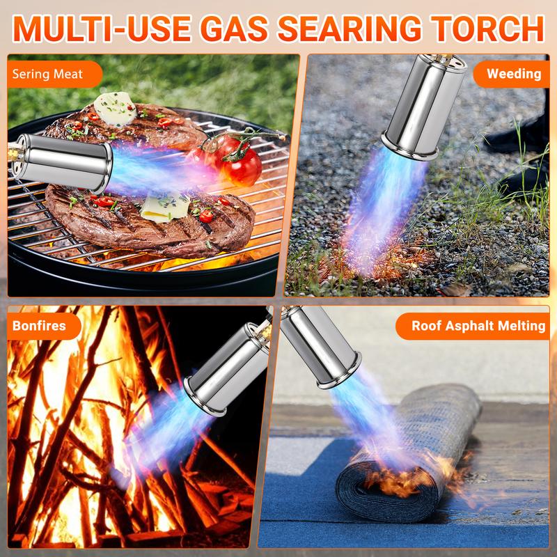 Kitchen Torch, Cooking Propane Blow Torch, 700,000BTU Propane Torch, Food Culinary Torch for Outdoor Cooking, Campfire Starter Grill Torch, BBQ Torch for Steak & Creme Brule christmas gift ideas e