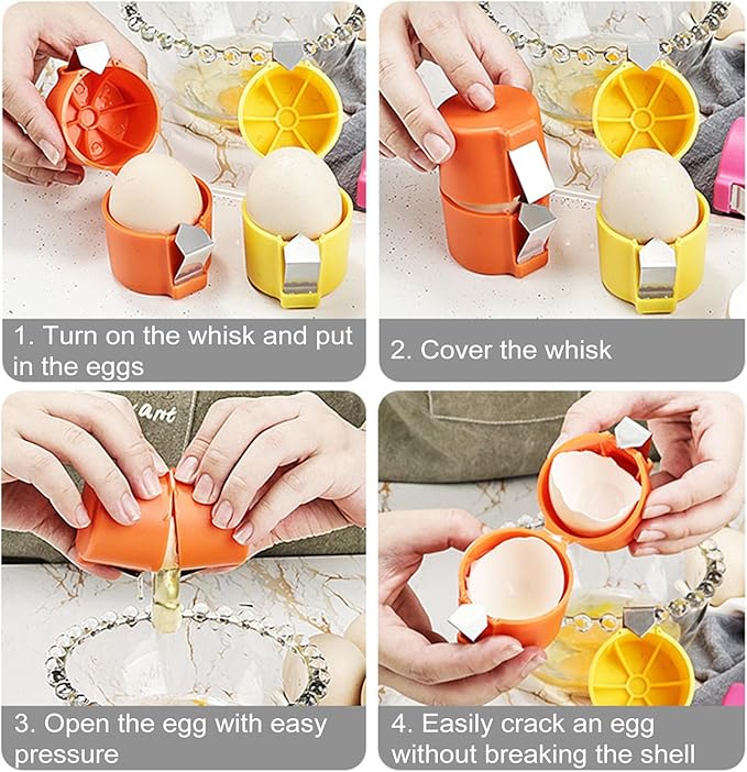 49% OFFš„Efficient Egg Cracking Tool, Handy Egg Separatorš³