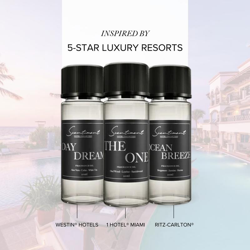 Diffuser Air 2 Discovery Kit | with Cold-Air Diffusion Technology | Covers 1,000 Sqft | Rechargeable Battery & Wi-Fi Control | Top 3 Luxury Hotel-Inspired Scents 20ml