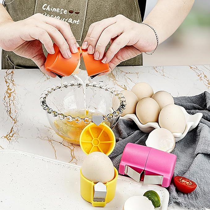 49% OFFš„Efficient Egg Cracking Tool, Handy Egg Separatorš³