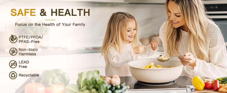 ZYNOX 20pcs Non-Stick Pots and Pans Set with Detachable Handle, Oven Safe, Stackable, Non-Stick RV Kitchen Cooking Set Modern Aluminum Dishwasher Safe