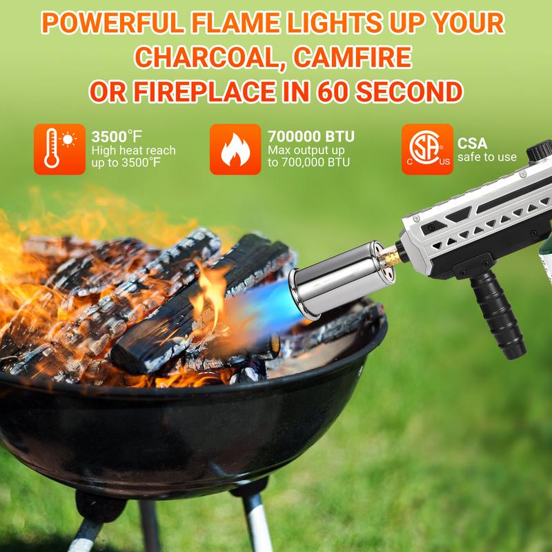 Kitchen Torch, Cooking Propane Blow Torch, 700,000BTU Propane Torch, Food Culinary Torch for Outdoor Cooking, Campfire Starter Grill Torch, BBQ Torch for Steak & Creme Brule christmas gift ideas e