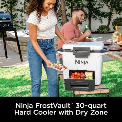 FrostVault Hard Cooler with Dry Zone FB151 - 30 Quart Capacity Heavy-Duty Construction Premium Ice Retention & Smart Packing for Outdoor Adventures