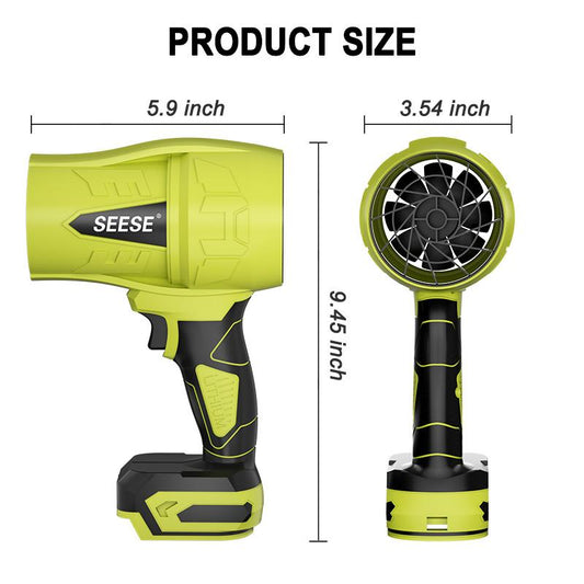 ZYNOX Cordless Leaf Blower Violent TurboFan,BrushlessPure Copper Motor Jet Fan With Battery,CordlessTurbo Super Power Air Duster, Handheld PowerfulDryer for Car,Car Drying after Wash, SnowRemoval