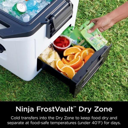 FrostVault Hard Cooler with Dry Zone FB151 - 30 Quart Capacity Heavy-Duty Construction Premium Ice Retention & Smart Packing for Outdoor Adventures