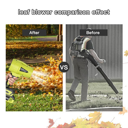 ZYNOX Cordless Leaf Blower Violent TurboFan,BrushlessPure Copper Motor Jet Fan With Battery,CordlessTurbo Super Power Air Duster, Handheld PowerfulDryer for Car,Car Drying after Wash, SnowRemoval