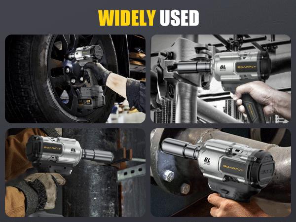 ZYNOX 1200NM (900FT-LBS) Cordless lmpact Wrench, For Automobiles, Trucks, 2x 4.0Ah Batteries, Fast Charger, 3000RPM, 5 Sockets & 1 Extension Bar