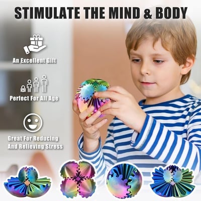 🔥LAST DAY - BUY 1 GET 1 FREE JUST $4.49 EACH🔥GearSphere - The Steampunk Whirling Wonder Fidget (Gear Ball)