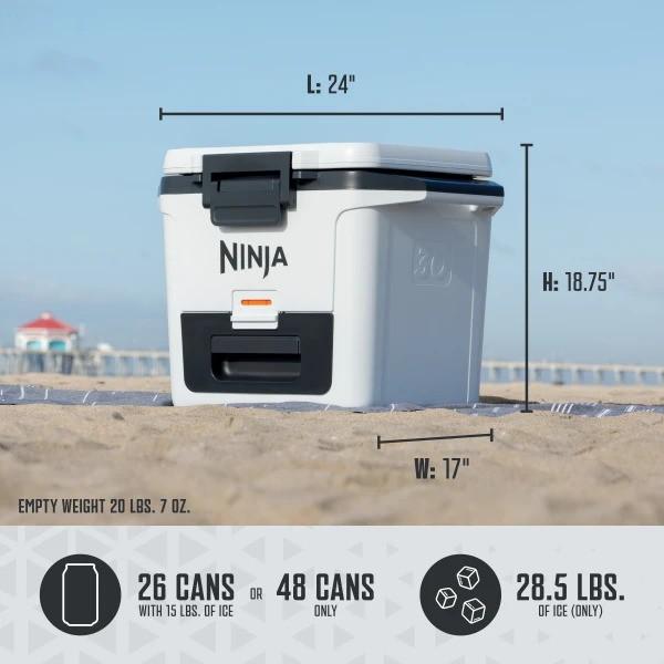 FrostVault Hard Cooler with Dry Zone FB151 - 30 Quart Capacity Heavy-Duty Construction Premium Ice Retention & Smart Packing for Outdoor Adventures