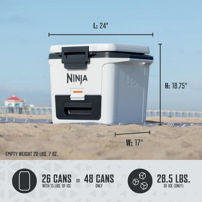 FrostVault Hard Cooler with Dry Zone FB151 - 30 Quart Capacity Heavy-Duty Construction Premium Ice Retention & Smart Packing for Outdoor Adventures