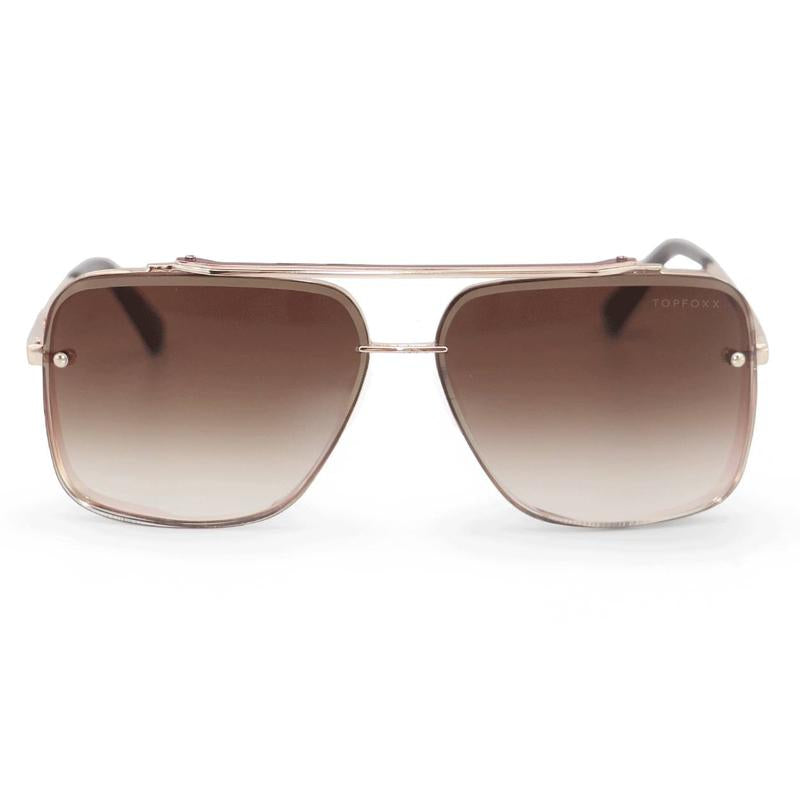 ZYNOX Coffee - Tangle Free Aviator Sunglasses